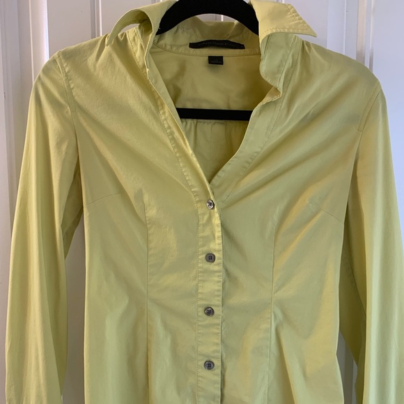 Express Design Studio Lime Green Button-Down Shirt - Picture 1 of 12